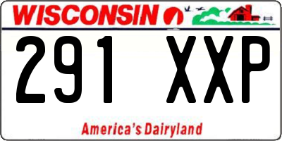 WI license plate 291XXP