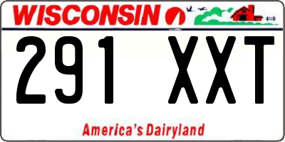 WI license plate 291XXT