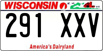 WI license plate 291XXV