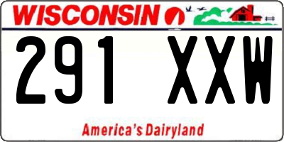 WI license plate 291XXW