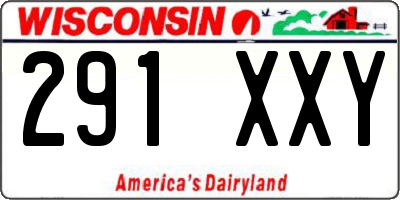 WI license plate 291XXY