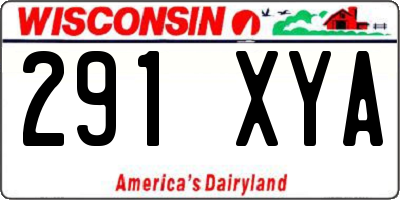 WI license plate 291XYA