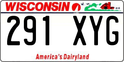 WI license plate 291XYG