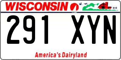 WI license plate 291XYN