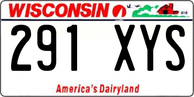 WI license plate 291XYS