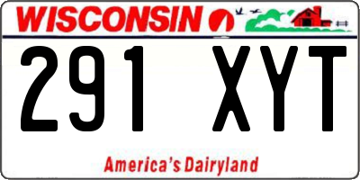 WI license plate 291XYT