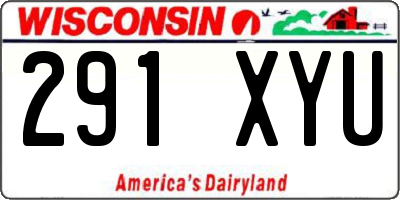 WI license plate 291XYU