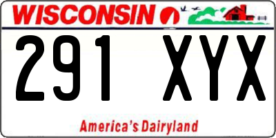 WI license plate 291XYX