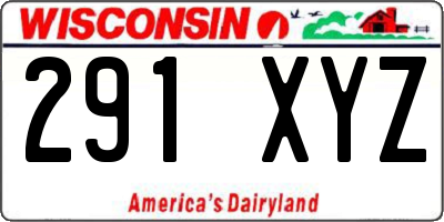 WI license plate 291XYZ