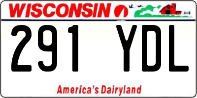 WI license plate 291YDL