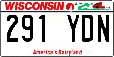 WI license plate 291YDN