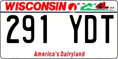 WI license plate 291YDT