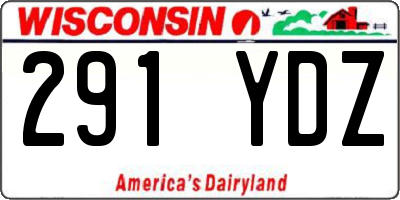 WI license plate 291YDZ