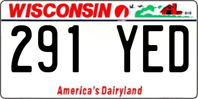 WI license plate 291YED