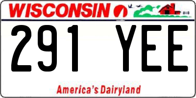 WI license plate 291YEE