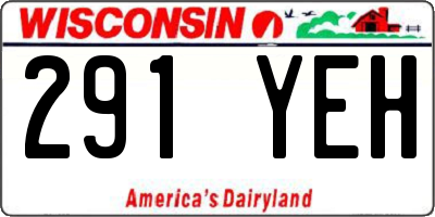 WI license plate 291YEH
