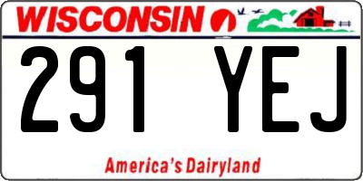 WI license plate 291YEJ