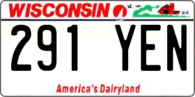 WI license plate 291YEN