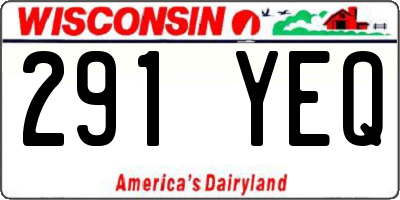 WI license plate 291YEQ
