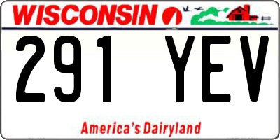WI license plate 291YEV