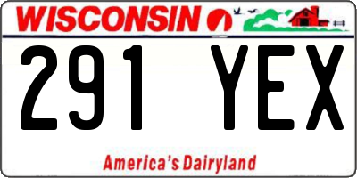 WI license plate 291YEX