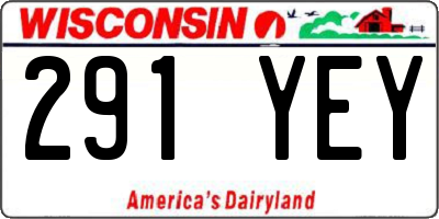 WI license plate 291YEY