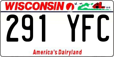 WI license plate 291YFC