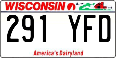 WI license plate 291YFD