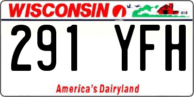 WI license plate 291YFH