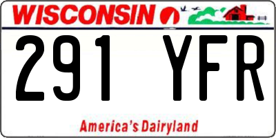 WI license plate 291YFR
