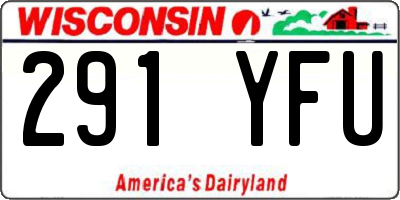 WI license plate 291YFU