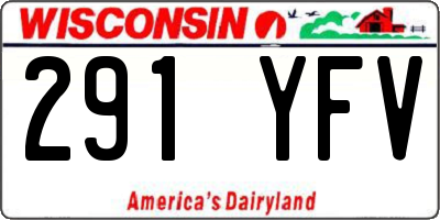 WI license plate 291YFV