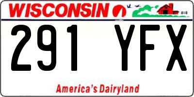 WI license plate 291YFX