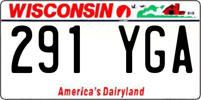WI license plate 291YGA
