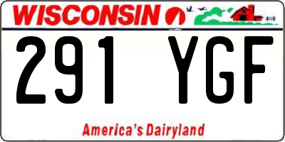 WI license plate 291YGF