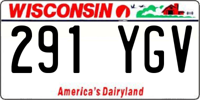 WI license plate 291YGV