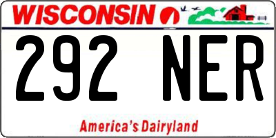 WI license plate 292NER
