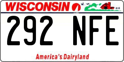 WI license plate 292NFE