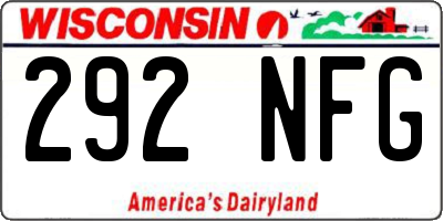 WI license plate 292NFG