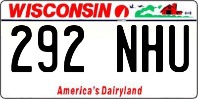 WI license plate 292NHU