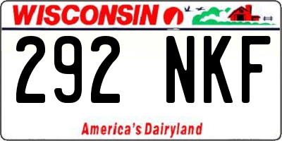 WI license plate 292NKF