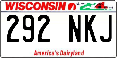 WI license plate 292NKJ