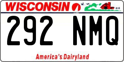 WI license plate 292NMQ