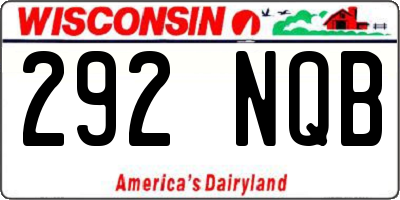 WI license plate 292NQB