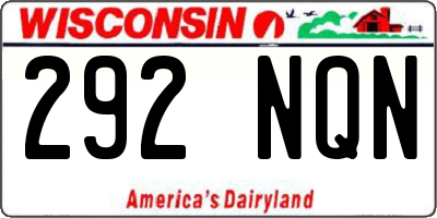 WI license plate 292NQN