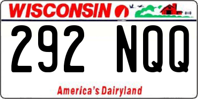 WI license plate 292NQQ