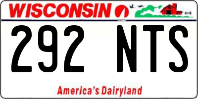 WI license plate 292NTS