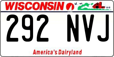 WI license plate 292NVJ