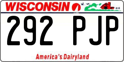 WI license plate 292PJP