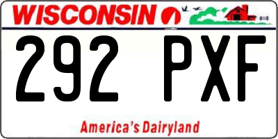 WI license plate 292PXF